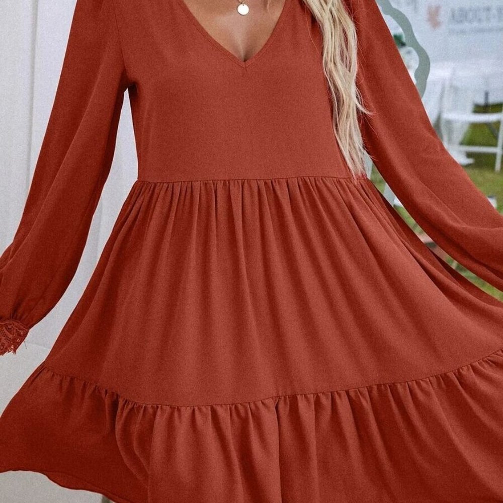 Women's Long Sleeve Dress - Picture 5 of 5